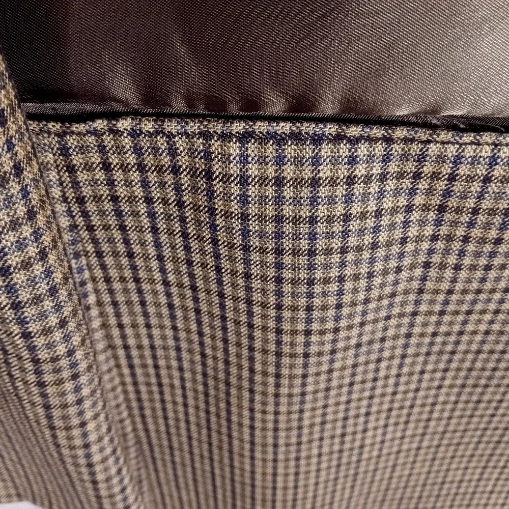 Burberrys of London Vintage Mens Blazer 46 Long Brown‎ Wool Cambridge Check 90s